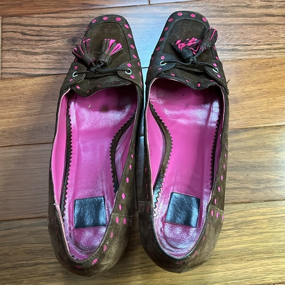 Coach Suede Jude Tassel Kitten Heel Pumps - Picture 4 of 11